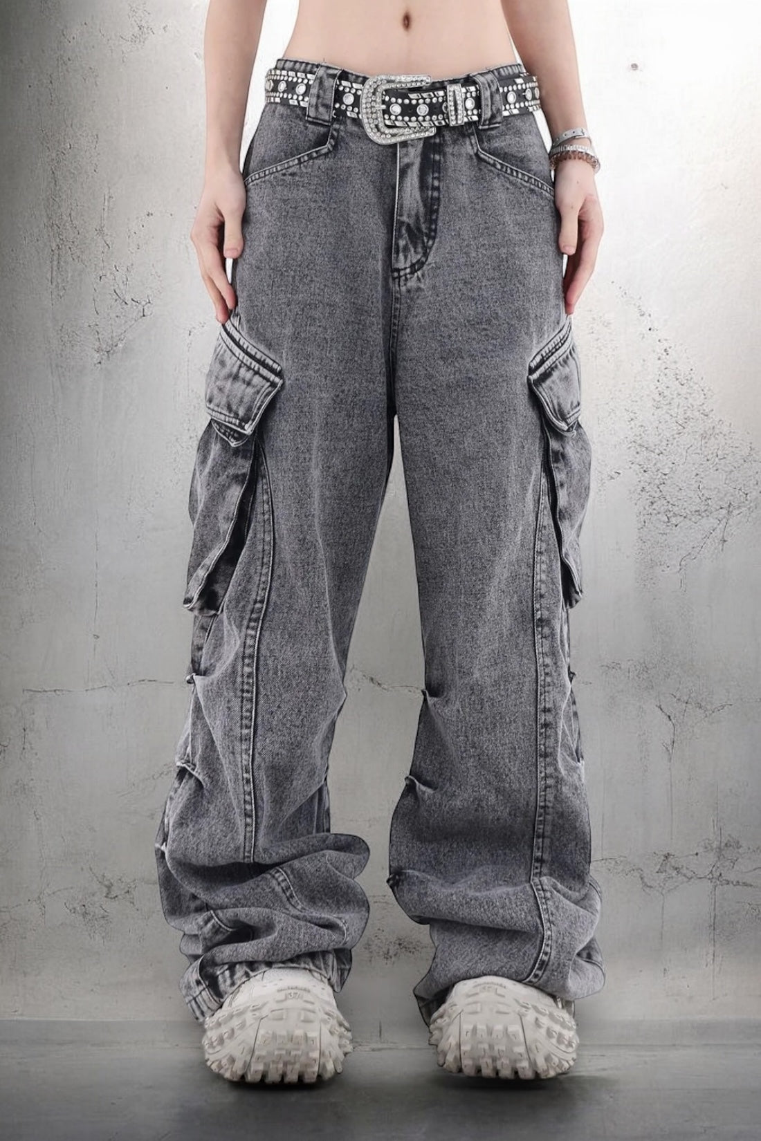 【大人気】Vintege Washed Cargo Denim mry001607