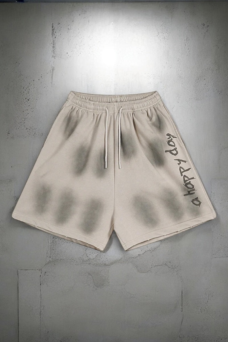 【2color】UNISEX DAMAGE DOLMAN SHORTS mry001755