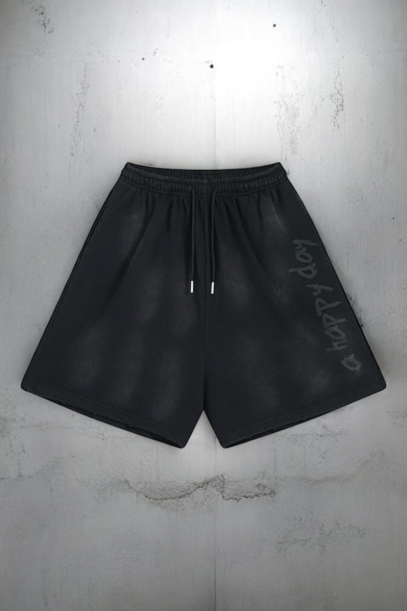 【2color】UNISEX DAMAGE DOLMAN SHORTS mry001755