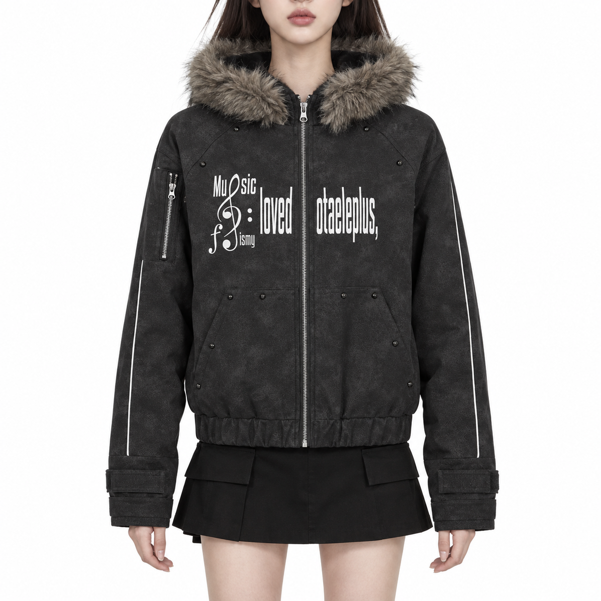 Washed Short Puffer Jacket mry002134