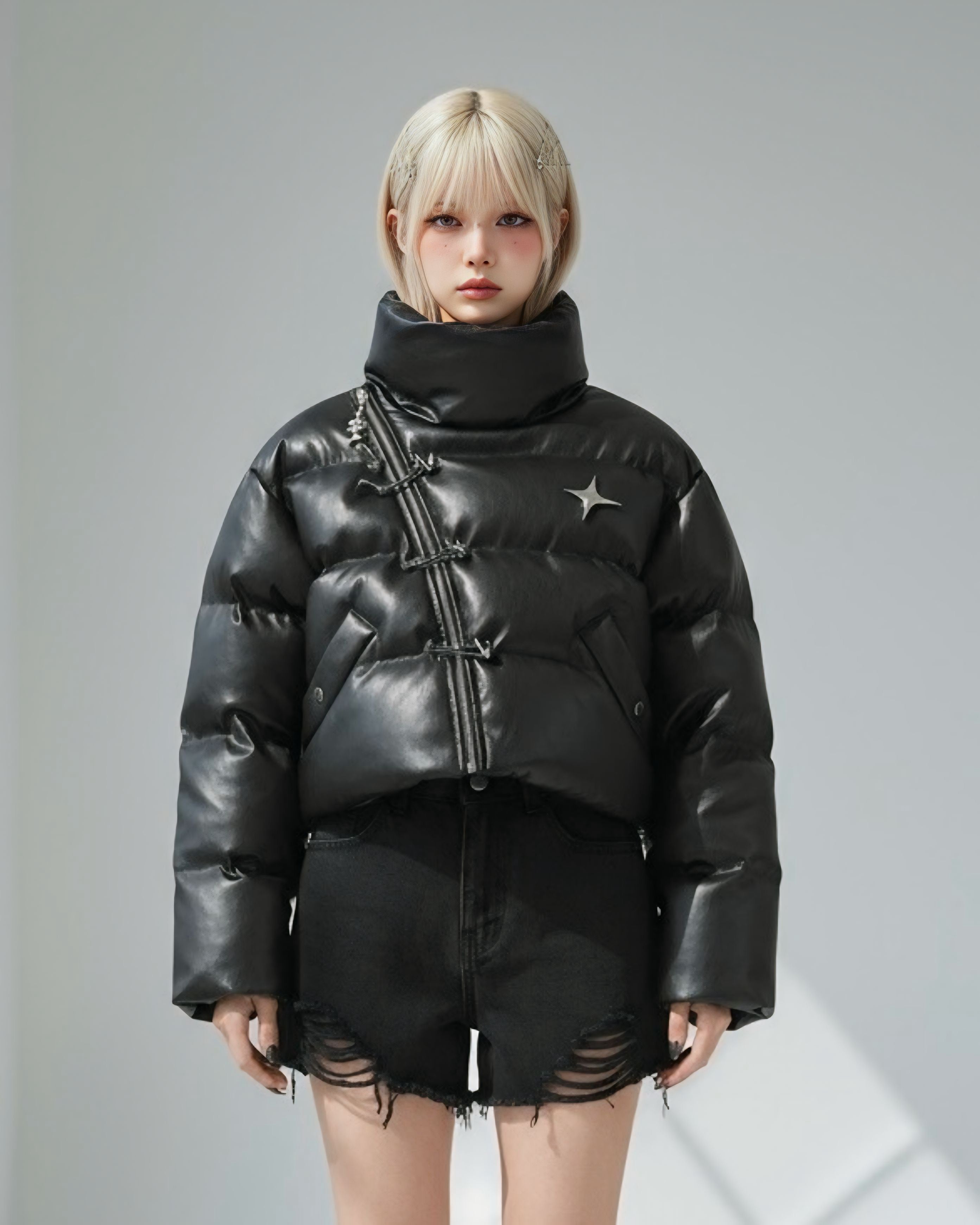 Black Puffer Jacket mry001790