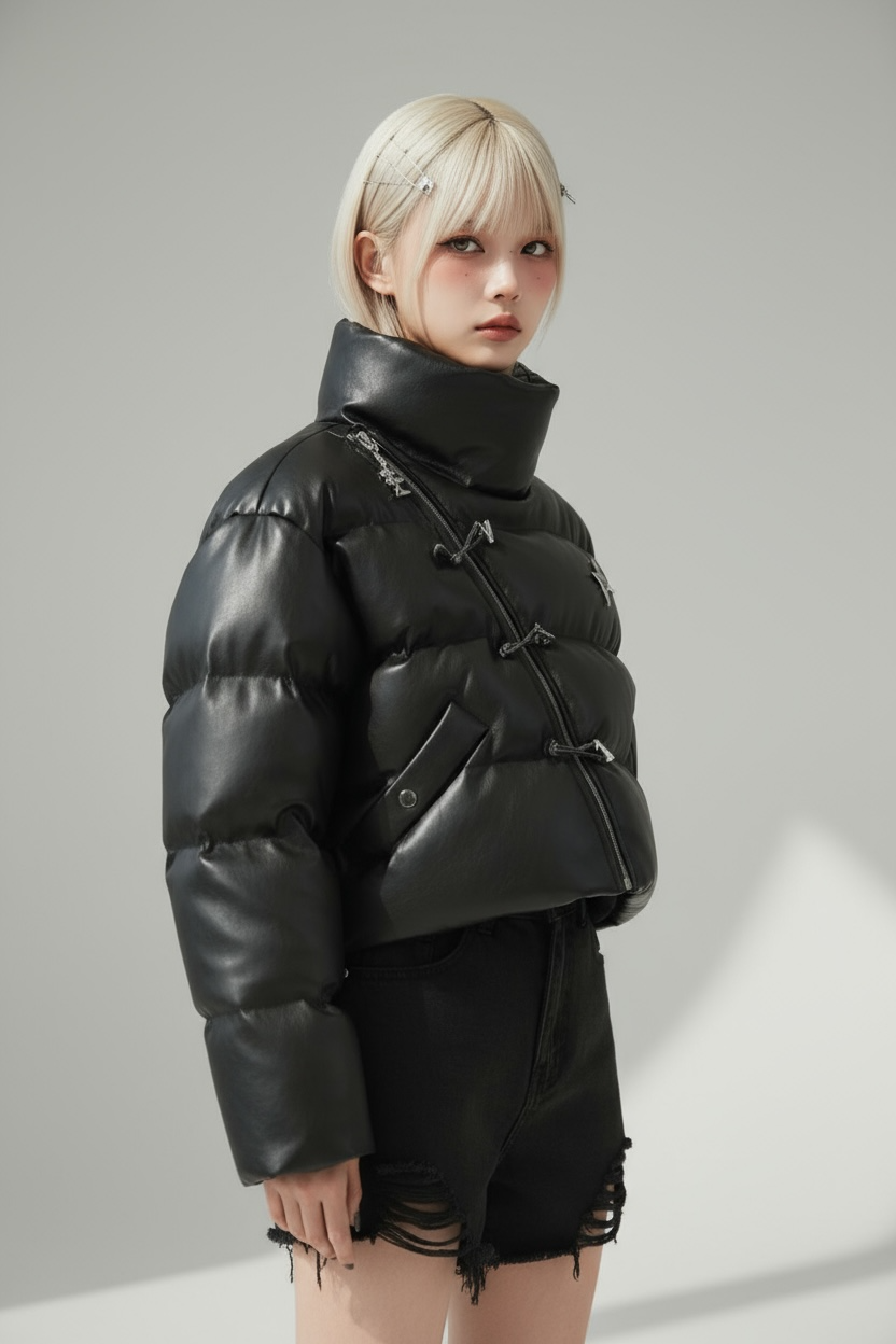 Black Puffer Jacket mry001790