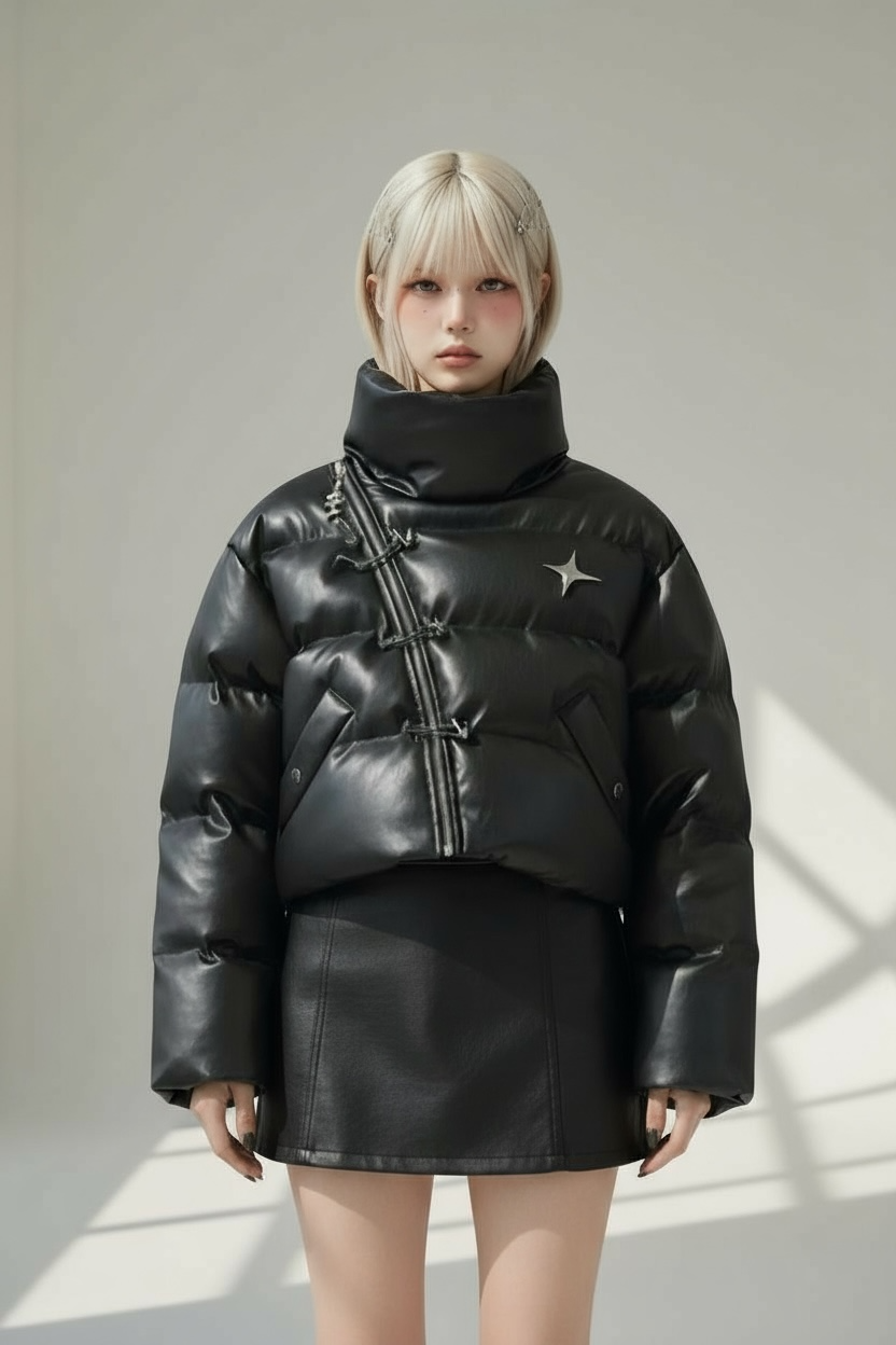 Black Puffer Jacket mry001790