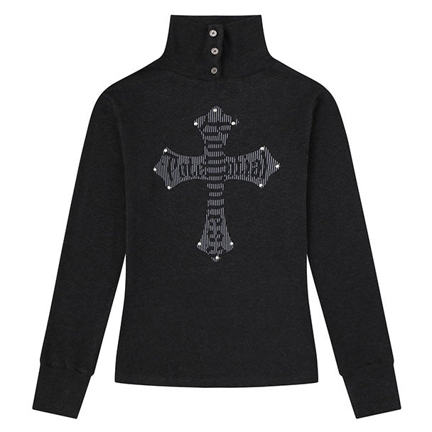 【新作】ハイネッククロス トップス  mry002733