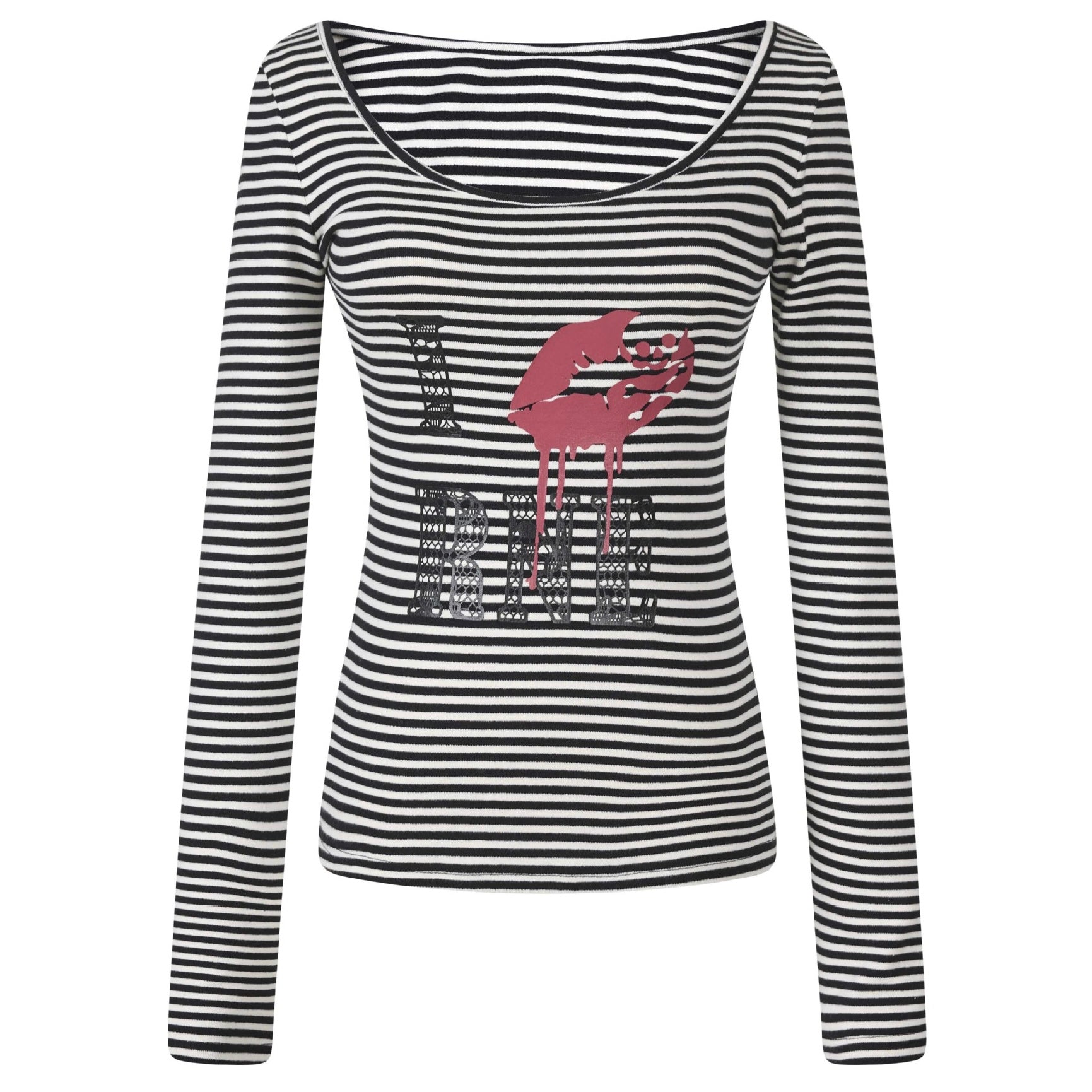 【新作】リップボーダー フィットTシャツ mry002807