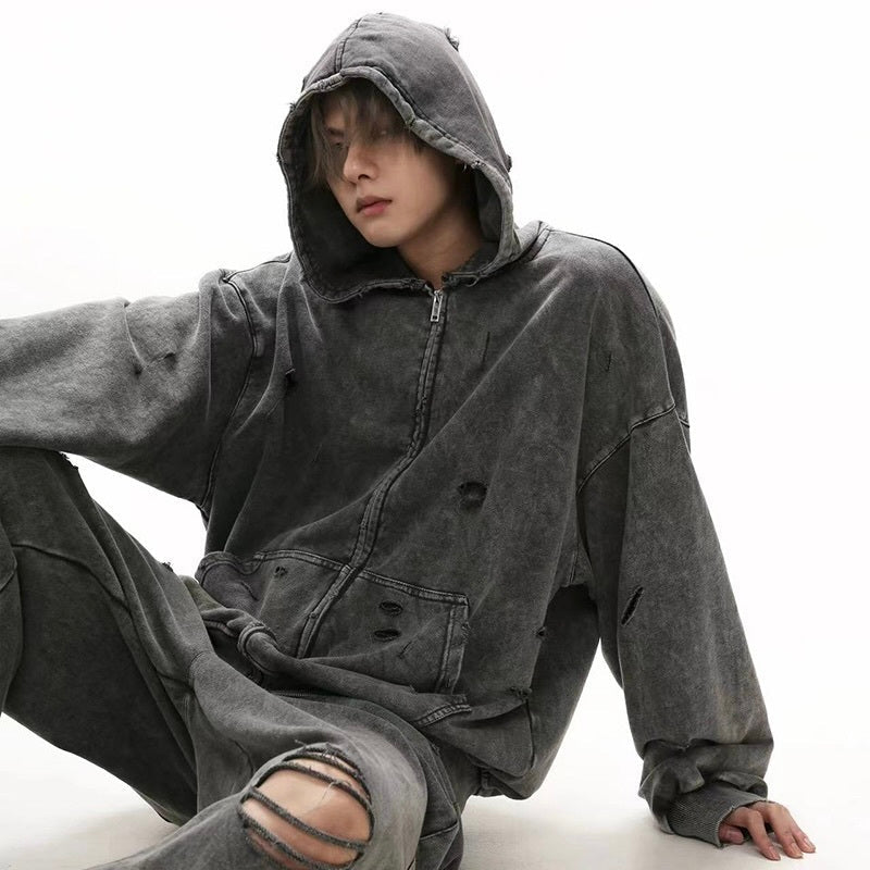 【特別価格 / Tops】Washed Damage Hoodie mry001595