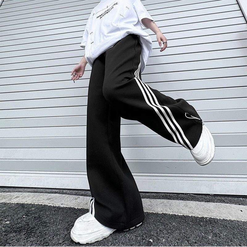 【2color】 Trendy Striped Wide Street Sweat mry001331