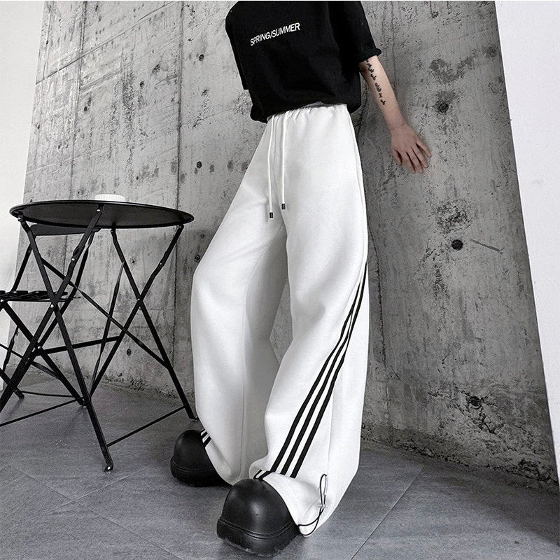 【2color】 Trendy Striped Wide Street Sweat mry001331