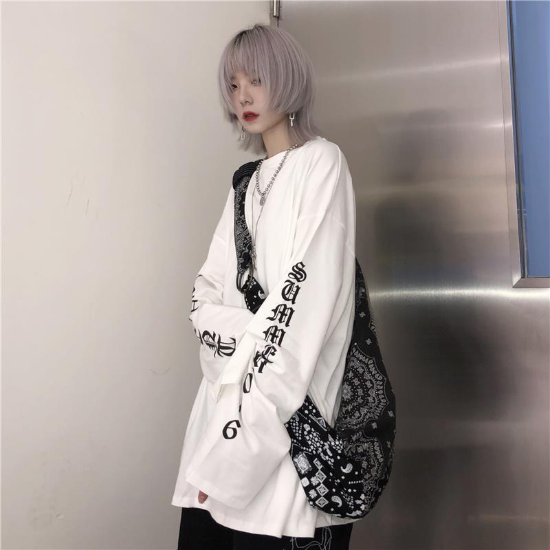 スリーブプリント　Tシャツ　ストリート　mry000329