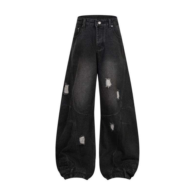 【2color】Extreme Wide-Leg Ripped Denim Pants mry001649