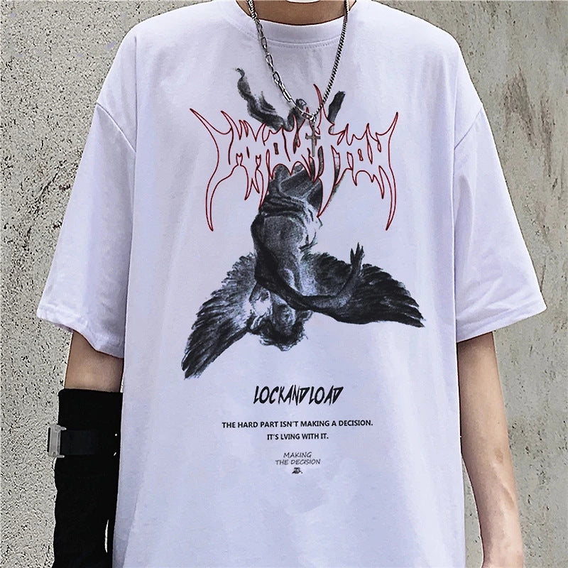 【送料無料】2カラー展開 2023SS ストリート エンジェル 半袖Tシャツ 韓国カジュアル 韓国ストリート　mry000851