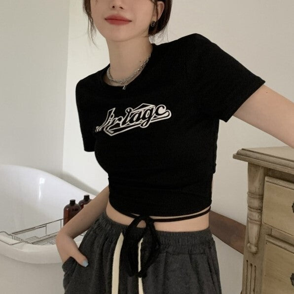 2カラー展開 アメリカン ホットガール デザイン レトロTシャツ　mry000638