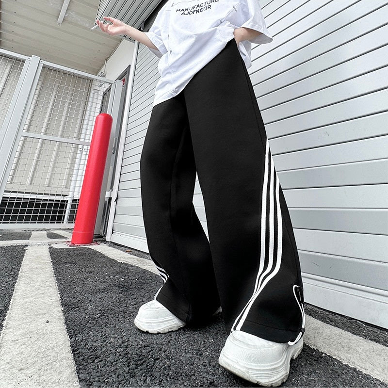 【2color】 Trendy Striped Wide Street Sweat mry001331