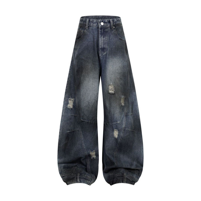 【2color】Extreme Wide-Leg Ripped Denim Pants mry001649