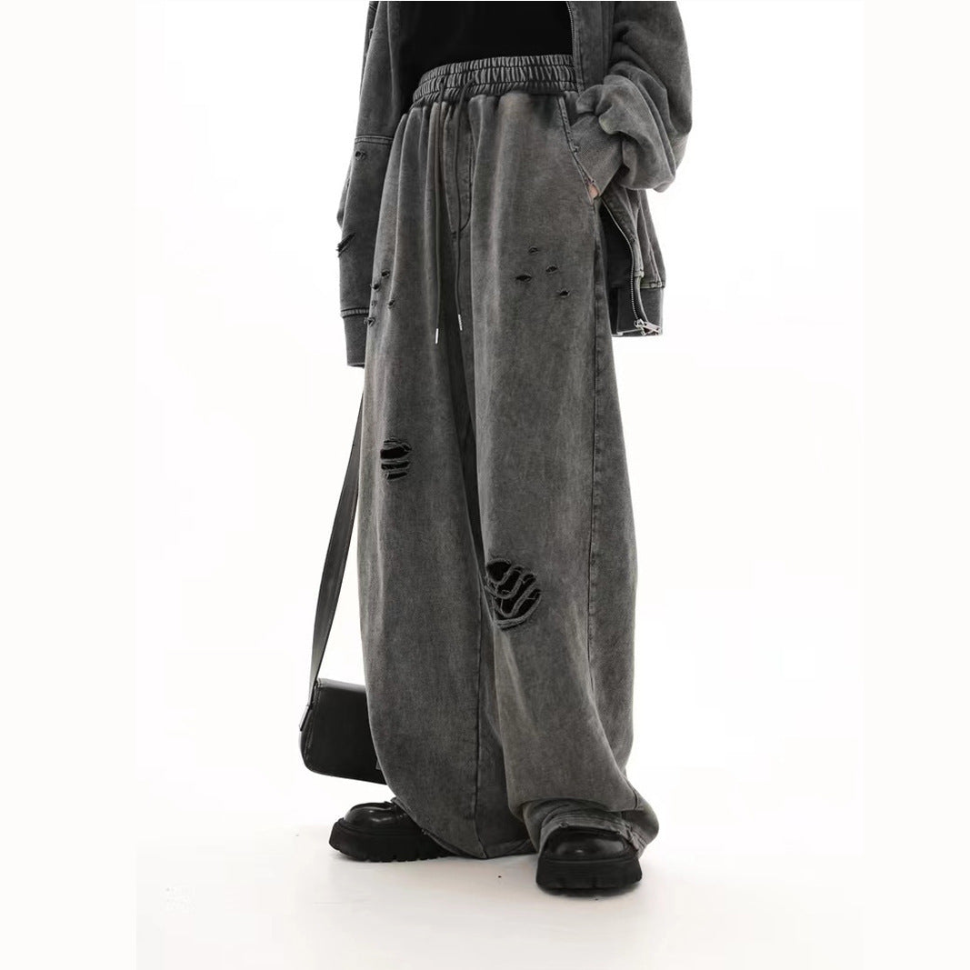 【特別価格/Bottms】washed Damege Pants mry001595