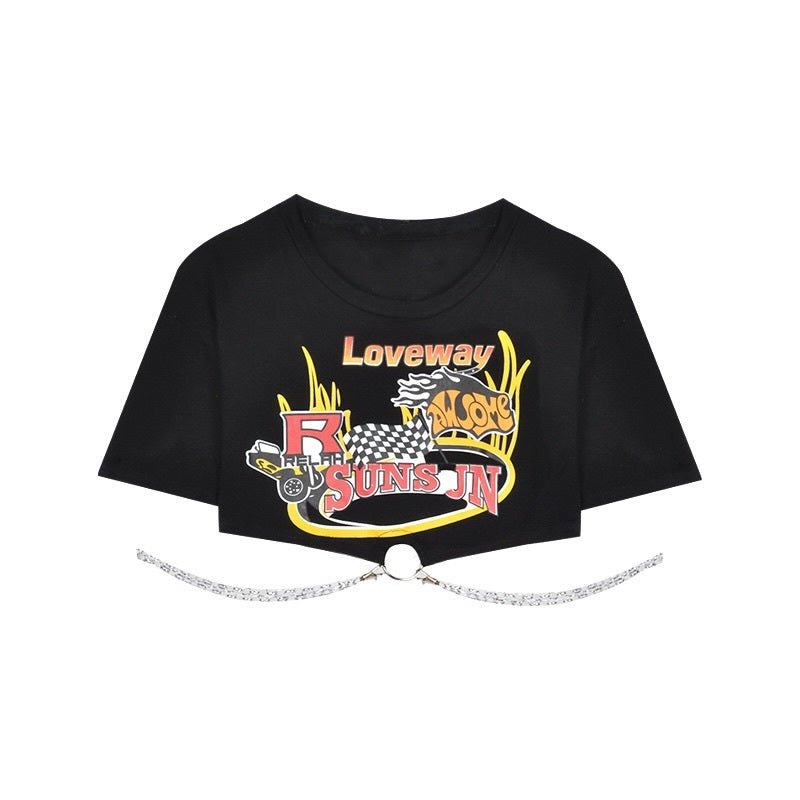 2023SS アメリカン レトロ オールマッチ 半袖 Tシャツ 韓国ストリート 韓国カジュアル  mry000703