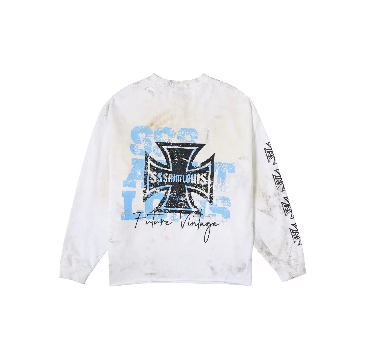 【2color/Hot Item】Cross Motif Long T-Shirt mry001466