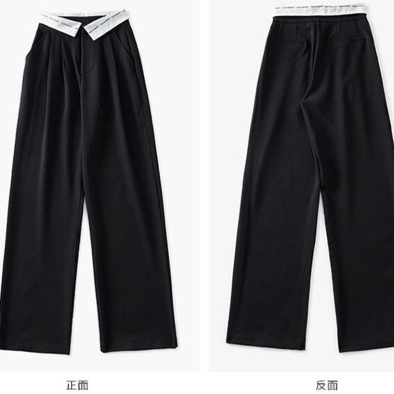 【送料無料】アメリカンスタイル ハイウエスト ワイドレッグ パンツ トレンド ホットガール  mry000675