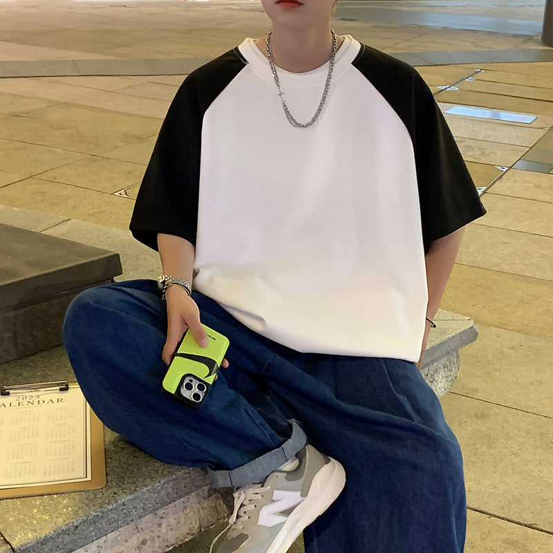 【送料無料】2カラー展開 2023SS シンプル デザイン 半袖 ビッグ Tシャツ 韓国ストリート 韓国カジュアル　mry000894