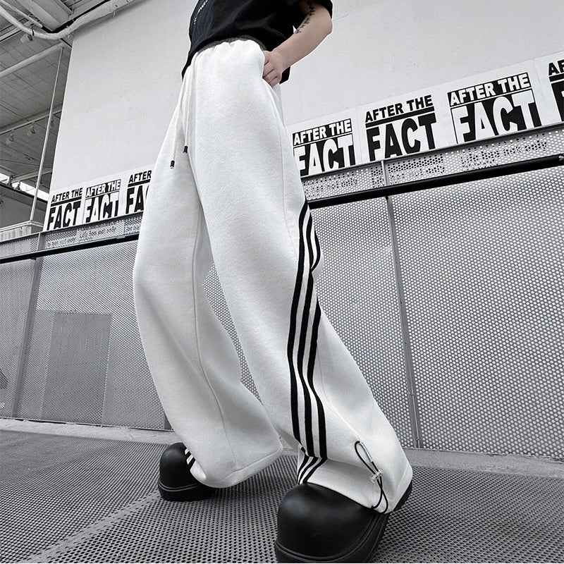 【2color】 Trendy Striped Wide Street Sweat mry001331