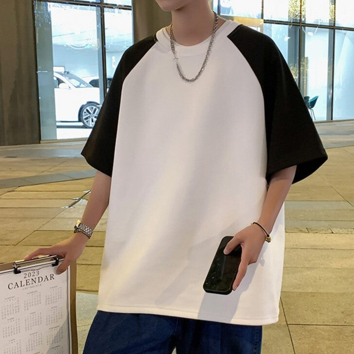 【送料無料】2カラー展開 2023SS シンプル デザイン 半袖 ビッグ Tシャツ 韓国ストリート 韓国カジュアル　mry000893