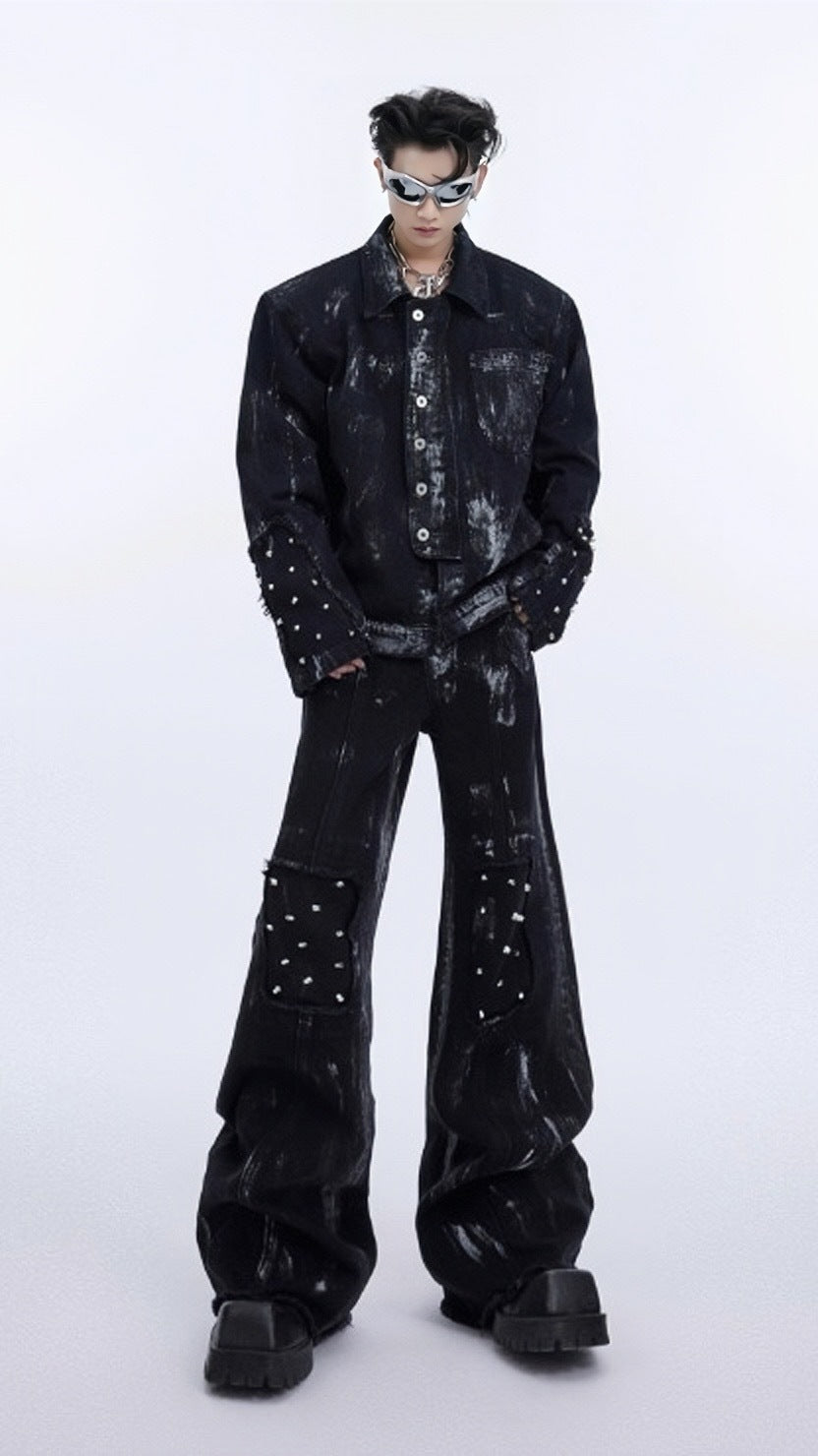【特別価格/Set-Up】Edge Noir Denim Set-Up