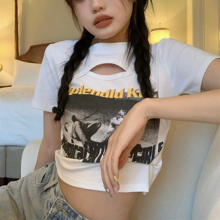 ショートトップ　スリム　BM　半袖Tシャツ　mry000080
