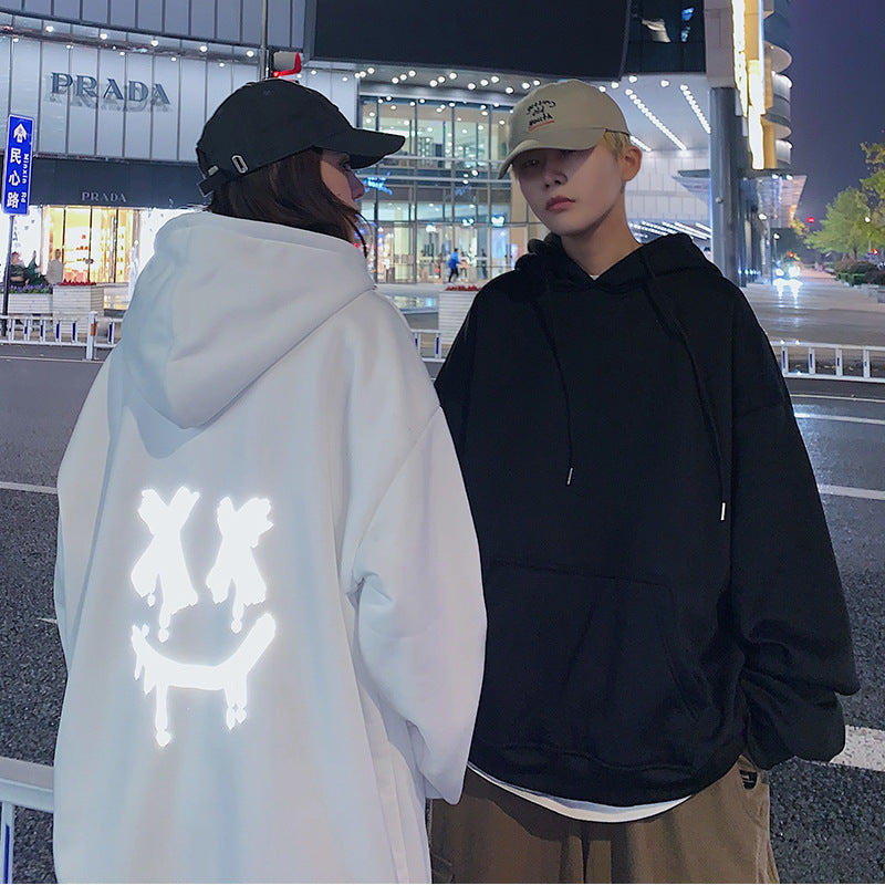バック反射デザイン　ルーズパーカー　mry000450