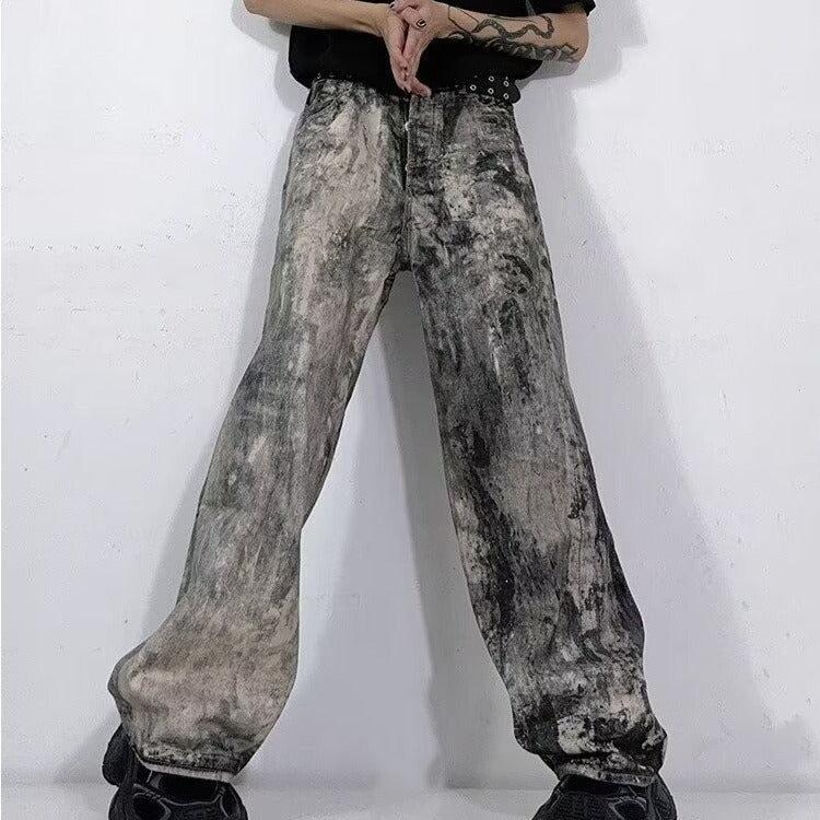 【Unisex】Retro Vintage Denim Pants mry001339