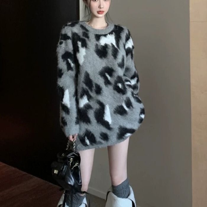 モダンアートモヘアセーター mry001566