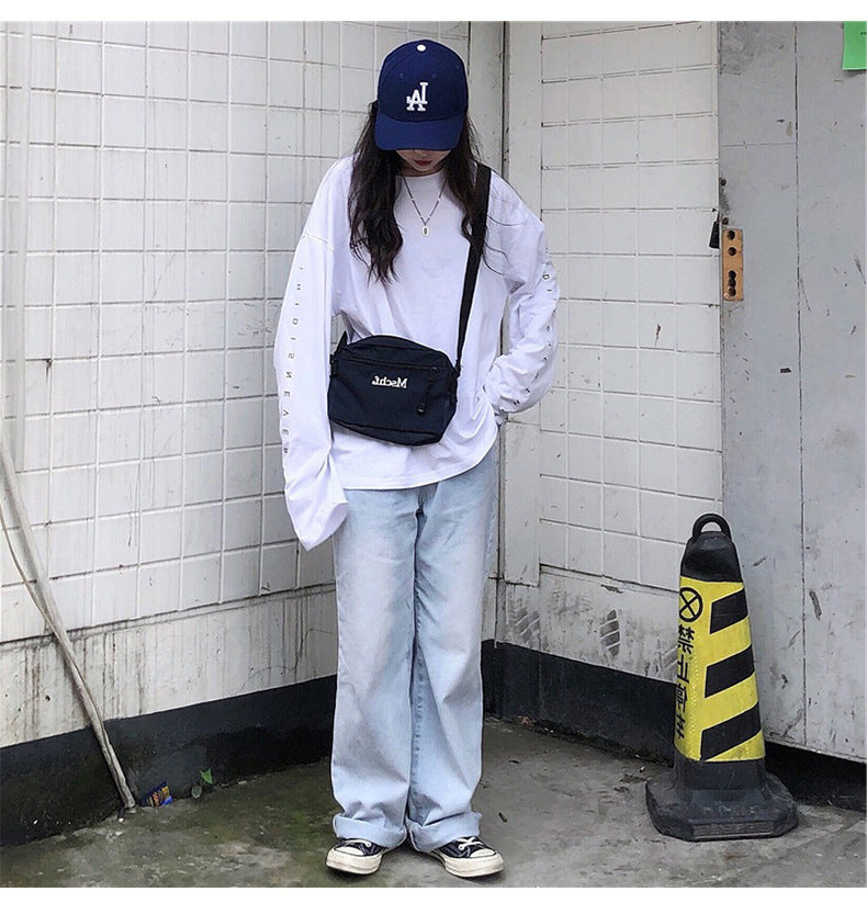 【送料無料】ロングTシャツ 英字デザイン シンプルロゴ 2023春トレンド 韓国カジュアル 　mry000608