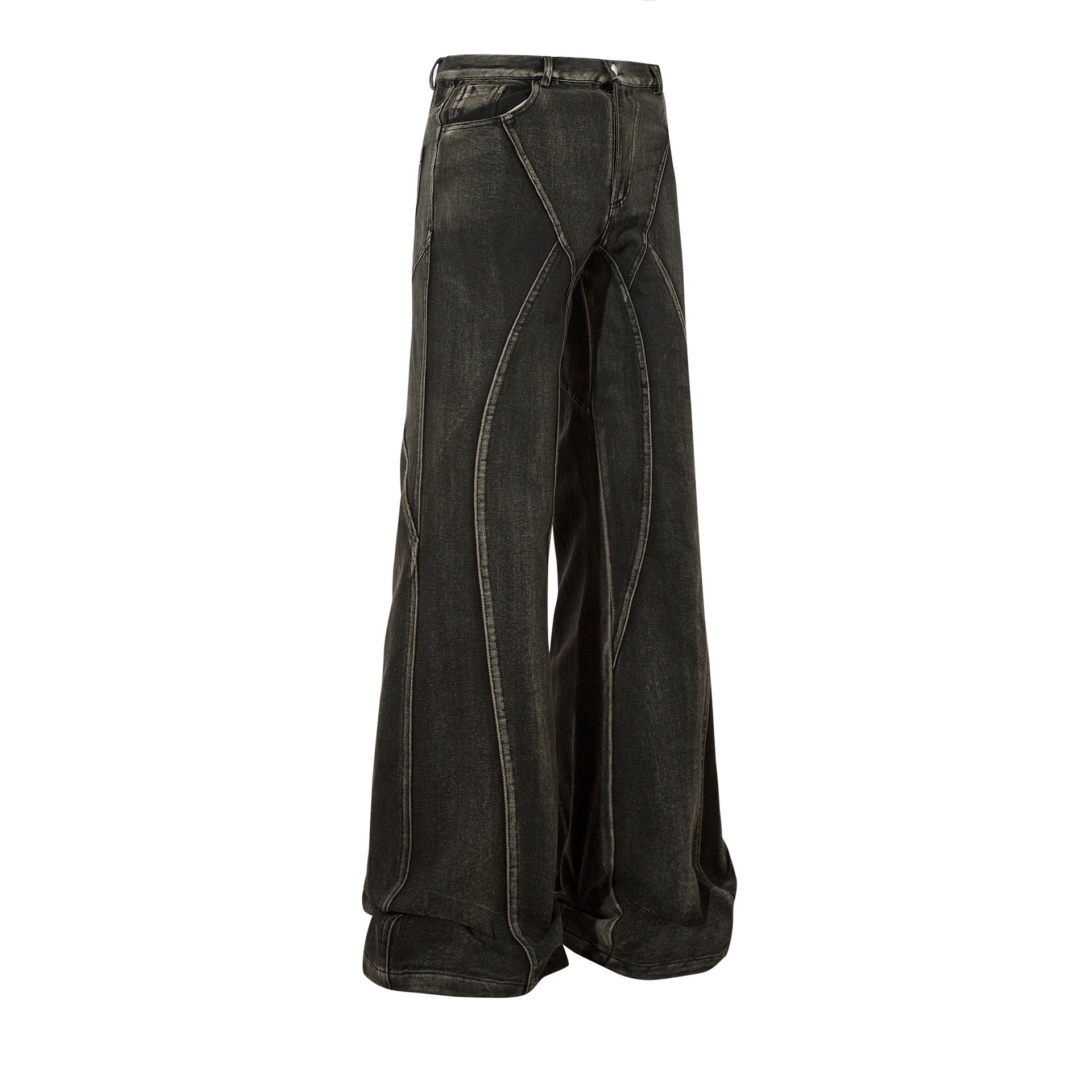 Architectural Wide-Leg Denim Pants mry001650