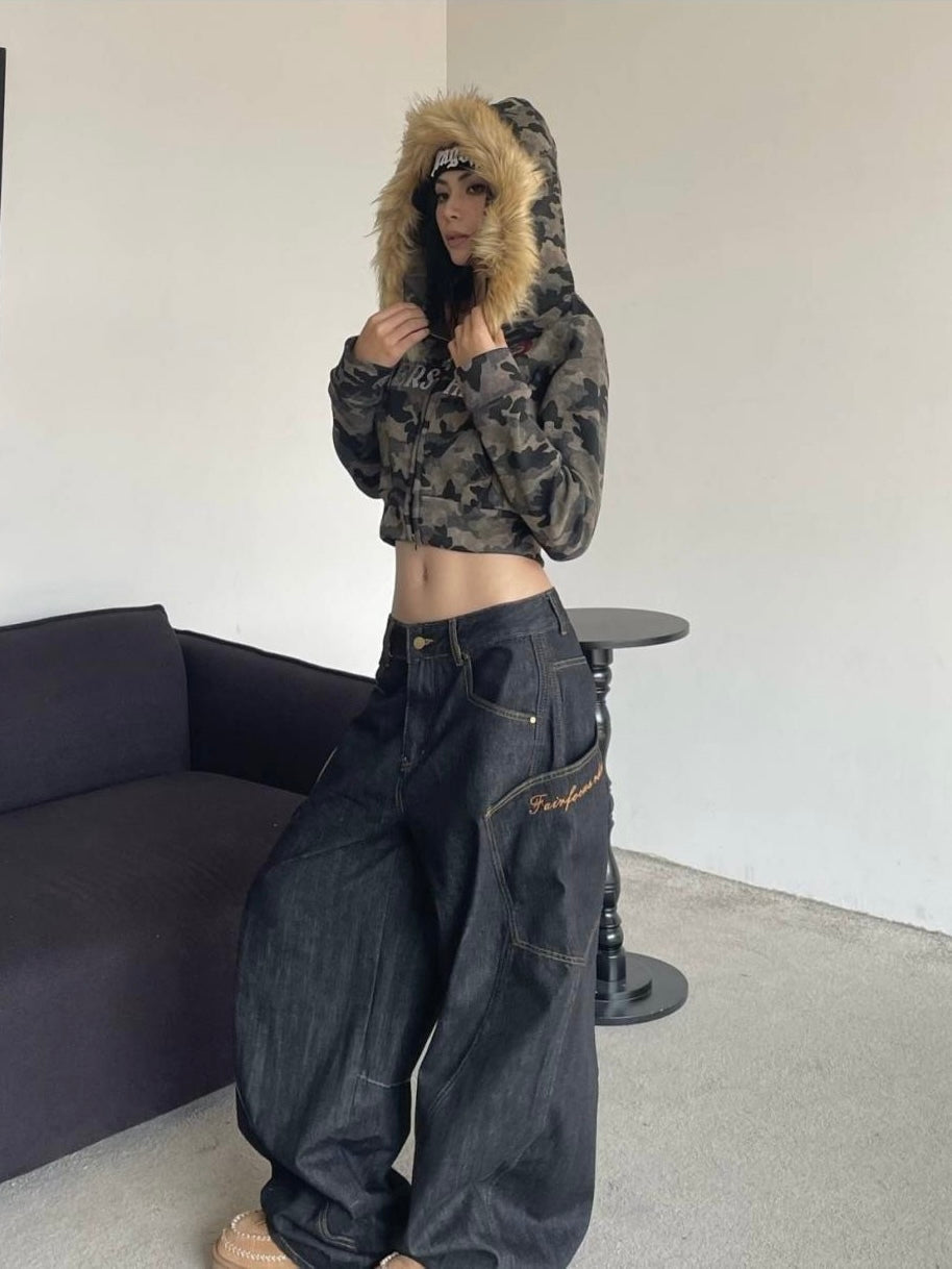 Camo Cozy Fur Jacket mry001638