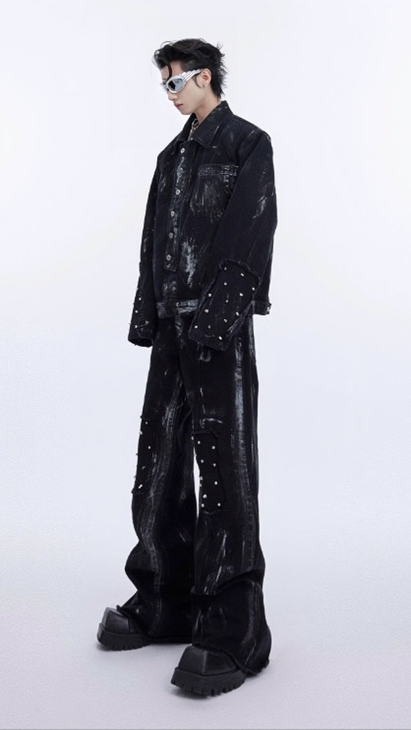【特別価格/Set-Up】Edge Noir Denim Set-Up