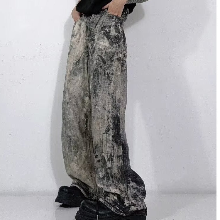 【Unisex】Retro Vintage Denim Pants mry001339