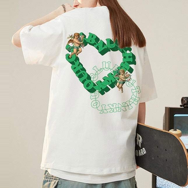 レタープリント　オーバーサイズTシャツ　mry000137