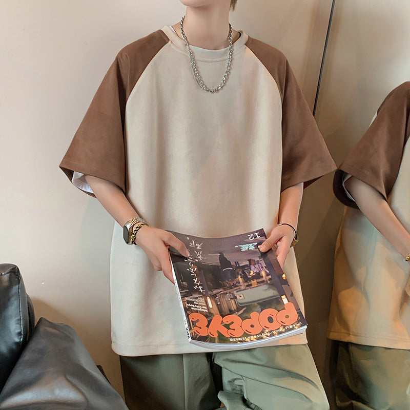 【送料無料】2カラー展開 2023SS シンプル デザイン 半袖 ビッグ Tシャツ 韓国ストリート 韓国カジュアル　mry000893
