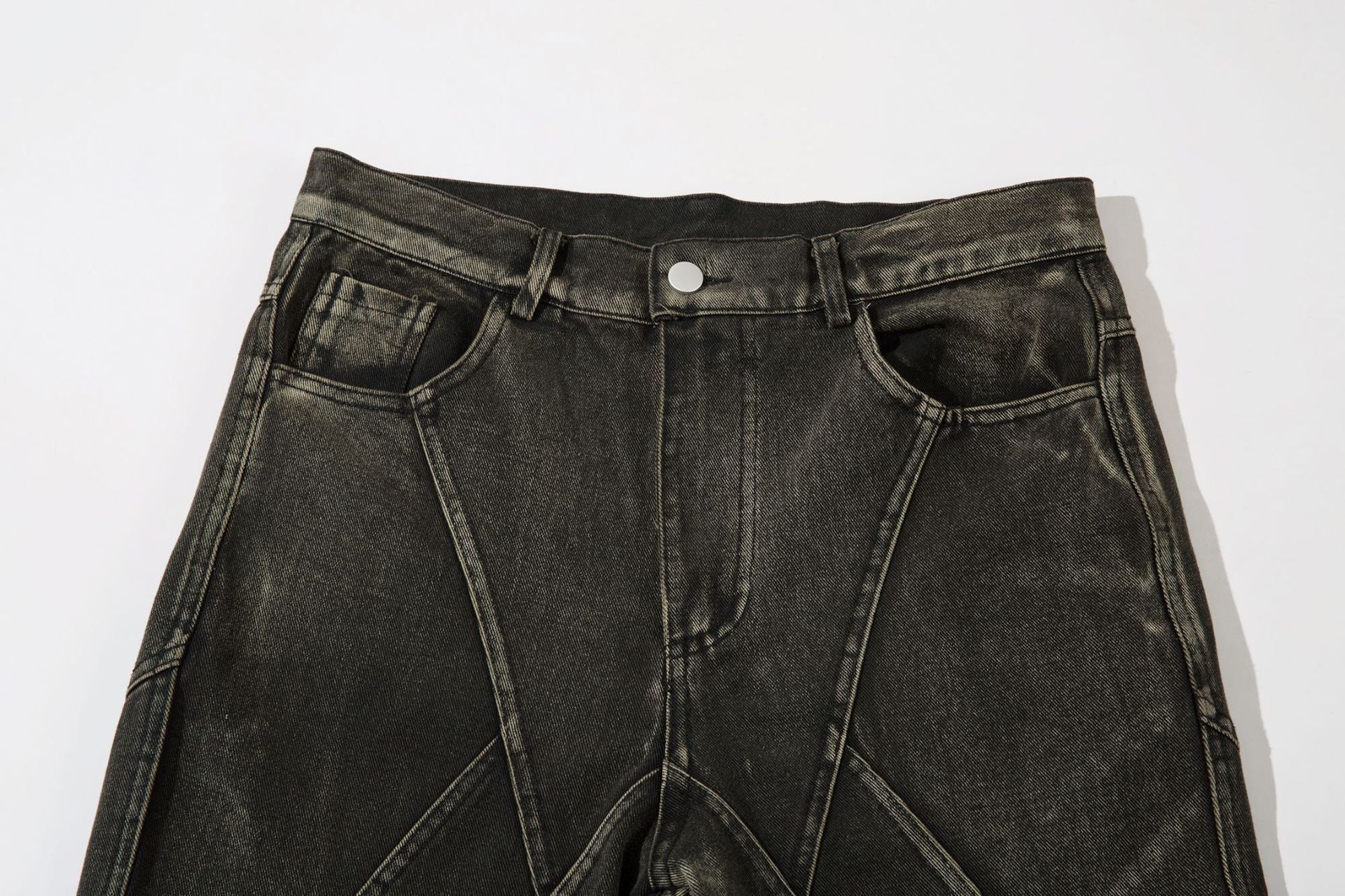 Architectural Wide-Leg Denim Pants mry001650