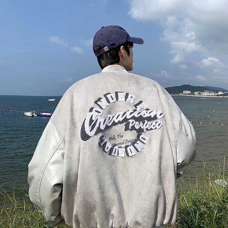 2カラー展開 アメリカン 韓国ストリート 韓国デザイン トレンド オーバーサイズ スタジアムジャンパー mry001287