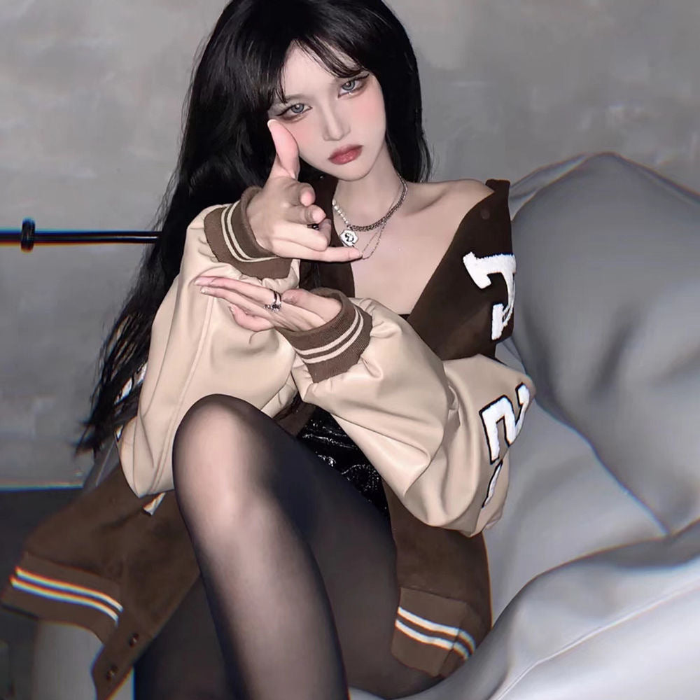 【送料無料】アメリカン レトロ ジャケット 韓国カジュアル 韓国ガーリー　mry000532