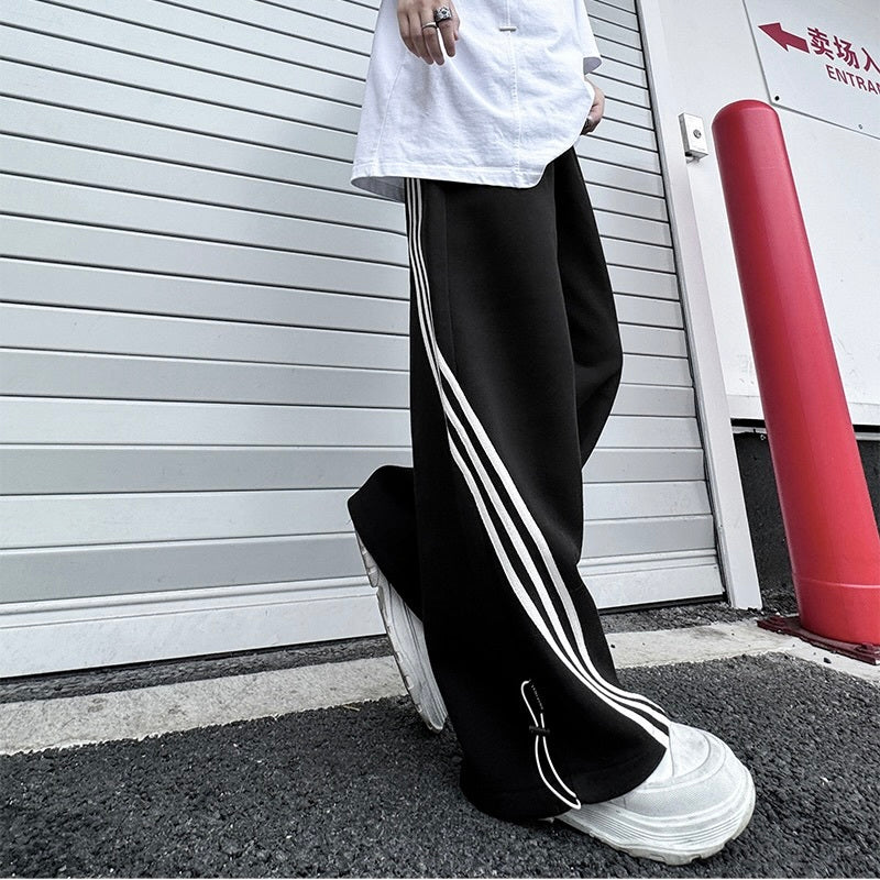 【2color】 Trendy Striped Wide Street Sweat mry001331